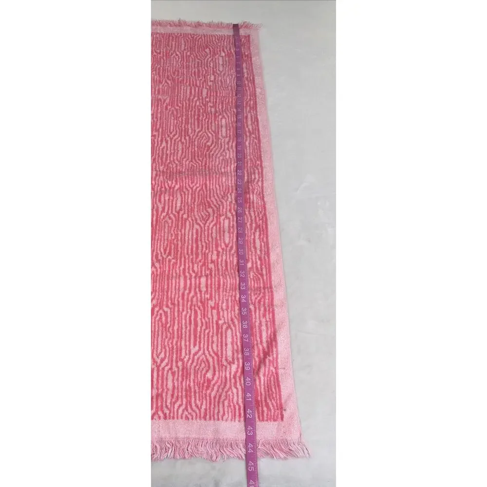 2 Vintage Fieldcrest Pink Towels, 1 Washcloth Zebra Tiger Wood Grain Pattern